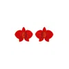 Gissa Bicalho Women's Acrylic Handmade Earring Xs Orchid Red In Red