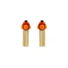 Gissa Bicalho Women's Acrylic Handmade Earring Ytu Orange In Orange