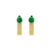 Gissa Bicalho Women's Acrylic Handmade Earring Ytu Pale Green In Green
