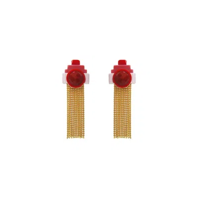 Gissa Bicalho Women's Acrylic Handmade Earring Ytu Pink