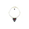 Gissa Bicalho Women's Acrylic Handmade Necklace Kit Kuntur Turquoise Green In Gold