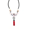 Gissa Bicalho Women's Acrylic Handmade Necklace Long Hands In Multi