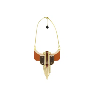 Gissa Bicalho Women's Acrylic Handmade Necklace Soure Topaz In Multi
