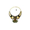 Gissa Bicalho Women's Acrylic Necklace Ybyra Pala Straw & Black