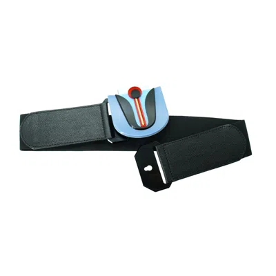 Gissa Bicalho Women's Black / Blue Handmade Acrylic Belt Nimphea Blue