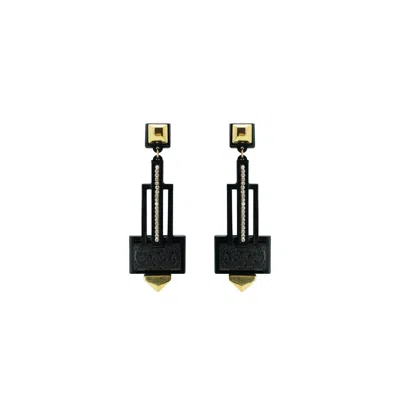 Gissa Bicalho Women's Black Earring Minaret
