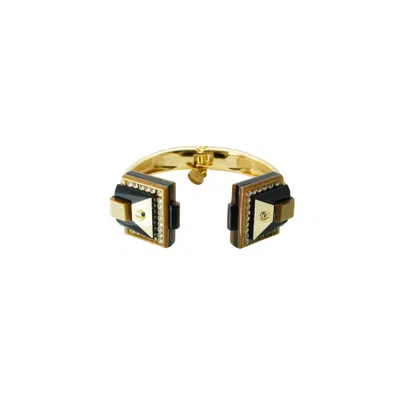 Gissa Bicalho Women's Black / Gold Bracelet Trapeze Black In Multi