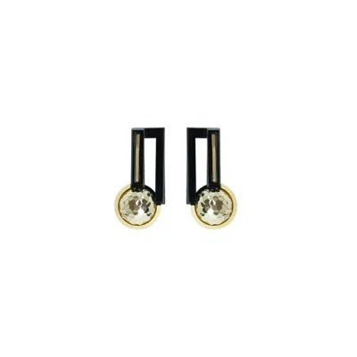 Gissa Bicalho Women's Black / Gold Earring Atlas Black In Multi