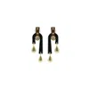 Gissa Bicalho Women's Black / Gold Earring Libra Deco Black In Black