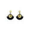 Gissa Bicalho Women's Black / Gold Earring Pupile Smoked