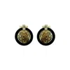 Gissa Bicalho Women's Black / Gold Handmade Acrylic Earring Dune