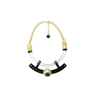 Gissa Bicalho Women's Black / Gold Necklace Vega Black In Multi