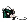 Gissa Bicalho Women's Black / Green Acrylic Handmade Bag Clutch Luna Vanilla In Multi