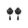 Gissa Bicalho Women's Black / Grey Earring Clef Xs Drop Smoked