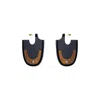 Gissa Bicalho Women's Black / Grey Earring Curve Smoked