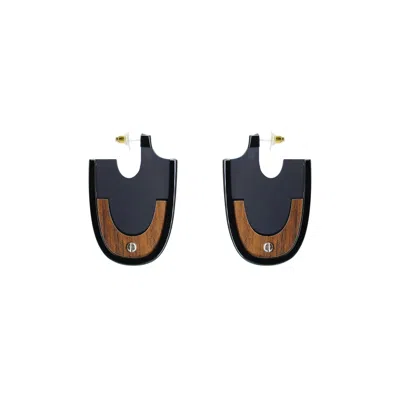 Gissa Bicalho Women's Black / Grey Earring Curve Smoked
