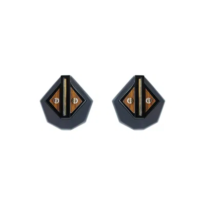 Gissa Bicalho Women's Black / Grey Earring Short Clef Smoked