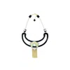 Gissa Bicalho Women's Black Handmade Acrylic Necklace Tikal & Rosa Candy