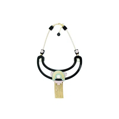 Gissa Bicalho Women's Black Handmade Acrylic Necklace Tikal & Rosa Candy