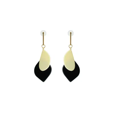 Gissa Bicalho Women's Black / Neutrals Earring Organic D Vanilla