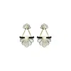Gissa Bicalho Women's Black / Neutrals Handmade Acrylic Earring Daisy
