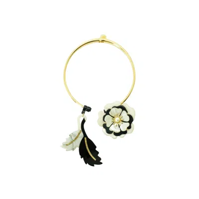 Gissa Bicalho Women's Black / Neutrals Handmade Acrylic Necklace Choker Camelia