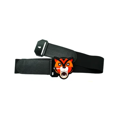 Gissa Bicalho Women's Black / Orange Handmade Acrylic Belt Tiger Orange