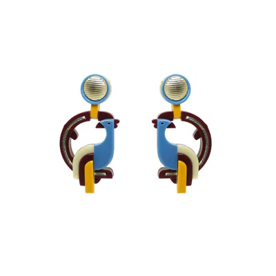 Gissa Bicalho Women's Blue Handmade Acrylic Earring Quetzal / Hortensia
