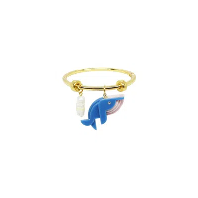 Gissa Bicalho Women's Blue Handmade Bracelet Whale Hortensia