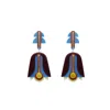 Gissa Bicalho Women's Blue Handmade Earring Gloria Hortensia