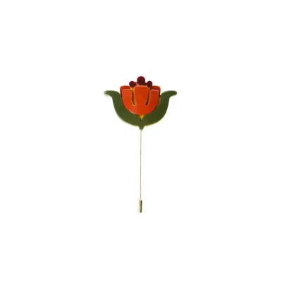 Gissa Bicalho Women's Brooch Stem Pequi Flower Cinnamon
