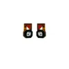 Gissa Bicalho Women's Brown Handmade Acrylic Earring P Deco Octogonal Cut Stone Caramel Granite In Brown