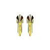 Gissa Bicalho Women's Brown / Neutrals Handmade Acrylic Earring Palm Deco Caramel Granite In Gold