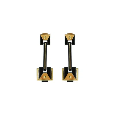 Gissa Bicalho Women's Earring Long Trapeze Black