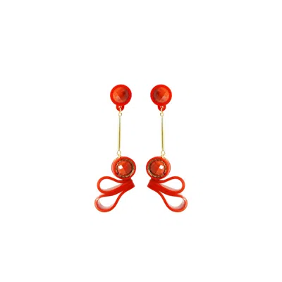 Gissa Bicalho Women's Earring Paisley Red