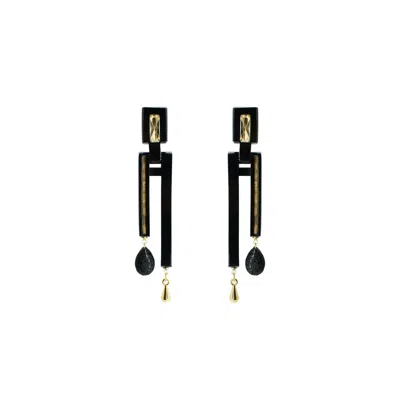 Gissa Bicalho Women's Earring Prumo Black