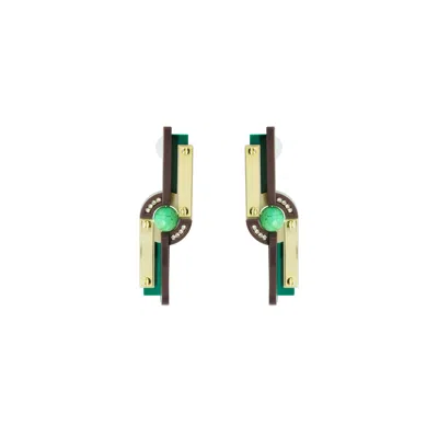 Gissa Bicalho Women's Earring Rotates Green