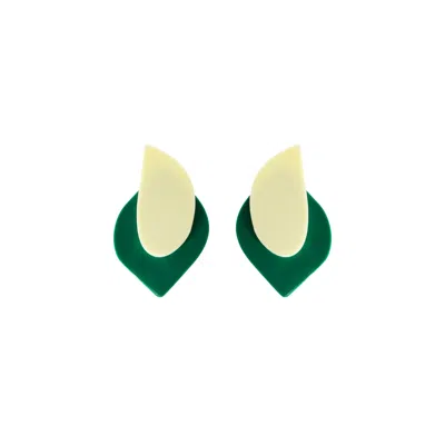 Gissa Bicalho Women's Earring Short Organic E Green