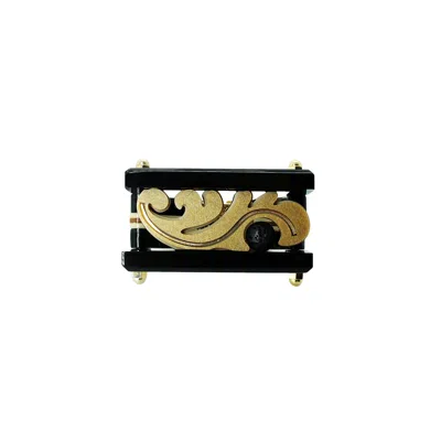 Gissa Bicalho Women's Gold / Black Bracelet Rosebush Satin Gold