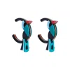 Gissa Bicalho Women's Green Handmade Acrylic Earrings Hoops Birds Turquoise In Blue