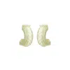 Gissa Bicalho Women's Grey Earring Half Hoop Rope And Shell Clay In Gold