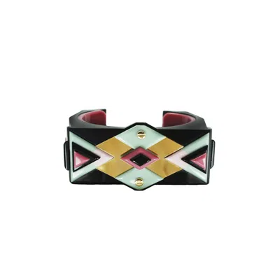 Gissa Bicalho Women's Handmade Acrylic Bracelet Kuntur/ Green