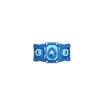 Gissa Bicalho Women's Handmade Acrylic Bracelet Links And Stones Blue