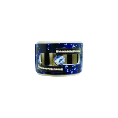Gissa Bicalho Women's Handmade Acrylic Bracelet Orion Blue