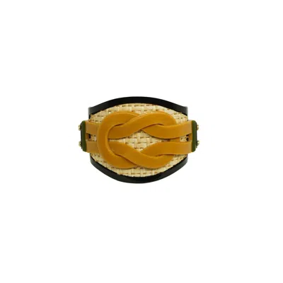 Gissa Bicalho Women's Handmade Acrylic Bracelet Ybyra Black