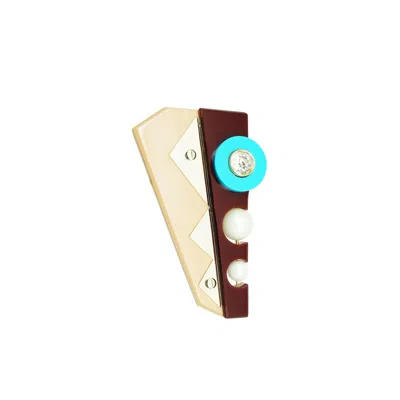 Gissa Bicalho Women's Handmade Acrylic Brooch Inti / Nude In Brown