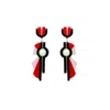Gissa Bicalho Women's Handmade Acrylic Earring Allamanda - Red