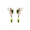 Gissa Bicalho Women's Handmade Acrylic Earring Anthurium / Candy Pink In Multi