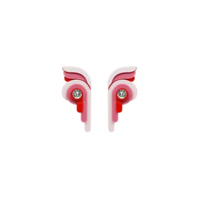 Gissa Bicalho Women's Handmade Acrylic Earring Butterfly - Pink