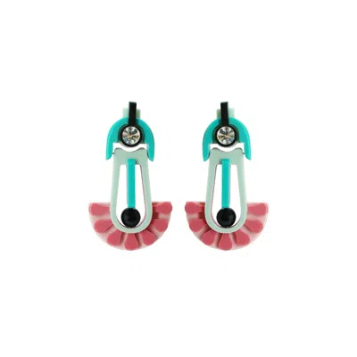 Gissa Bicalho Women's Handmade Acrylic Earring Dandelion Candy Pink In Multi